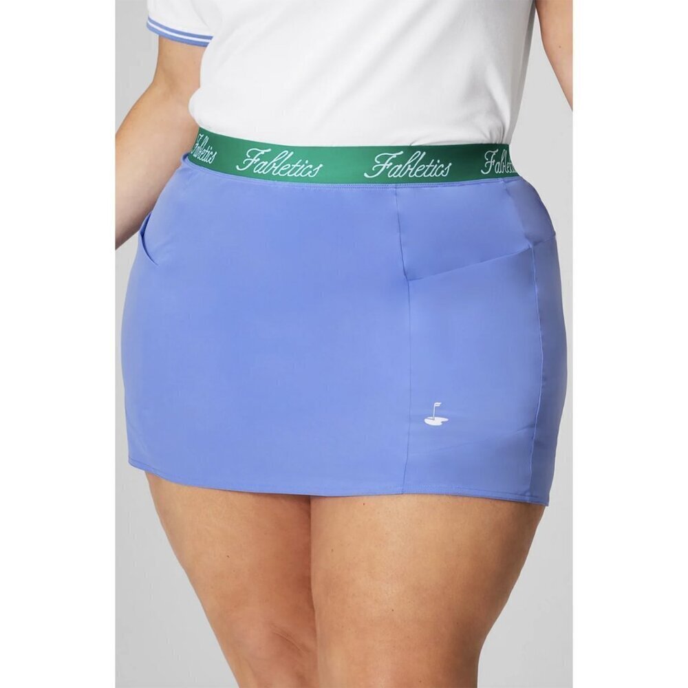 Fabletics Woven Pocket Athletic Tennis Golf Skort Lightweight Stretch Blue, XXL